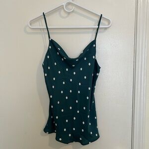 🩵LOFT Teal and White Polka Dot Camisole XXS